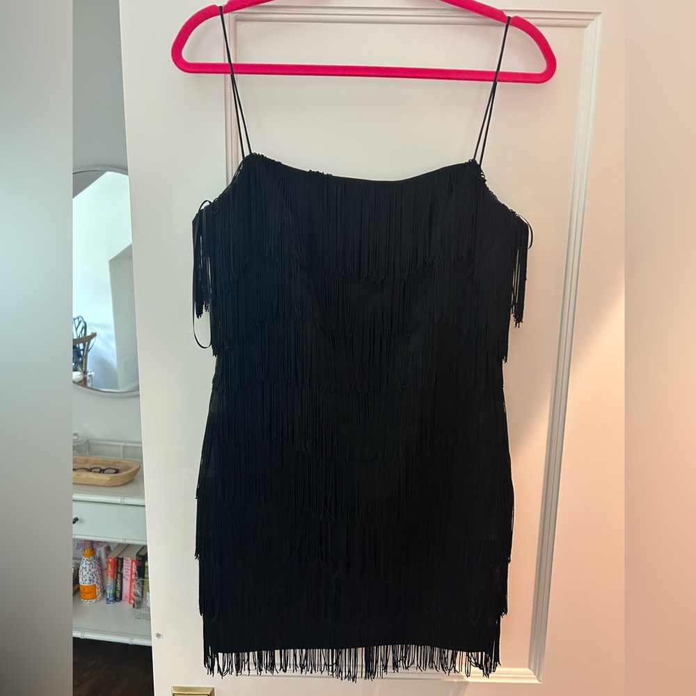 Likely Alice Dress, Black Fringe